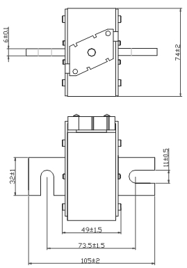 FUSIBLE DE SYSTÈME DE STOCKAGE DE L'ÉNERGIE DE MEV-H-H63 DC500V AVEC L'INDICATEUR