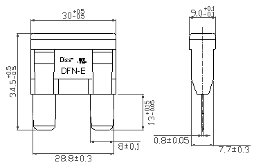 Produit des véhicules à moteur de fusible de lame de DC80V 60A en Chine