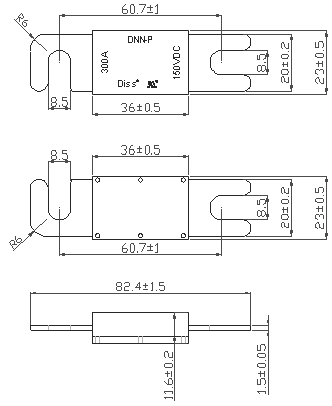 Haut fusible des véhicules à moteur de rupture de basse tension de la capacité DC150V