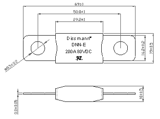Fusible en céramique de DC32V pour le fusible de prise plat de basse tension de protection de semi-conducteur avec le support de fusible