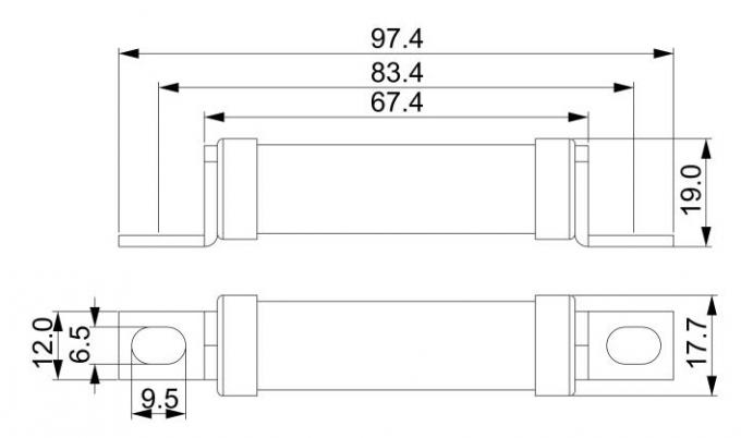 Le fusible rapide en céramique BS88 de coup de DC1000V fondent le haut fusible de rupture de capacité fabriqué en Chine
