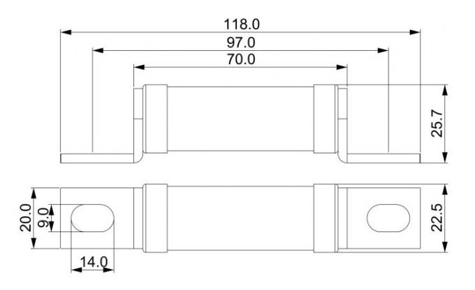 Le fusible rapide en céramique BS88 de coup de DC1000V fondent le haut fusible de rupture de capacité fabriqué en Chine