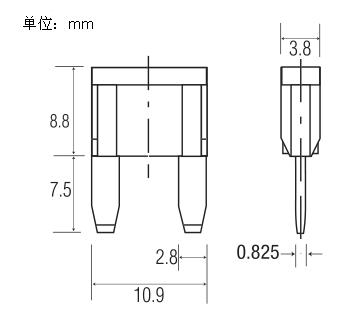 Le fusible des véhicules à moteur de lame de Mini Fast Blow Fuse DC32V 4Amp petit branchent dans le fusible fabriqué en Chine
