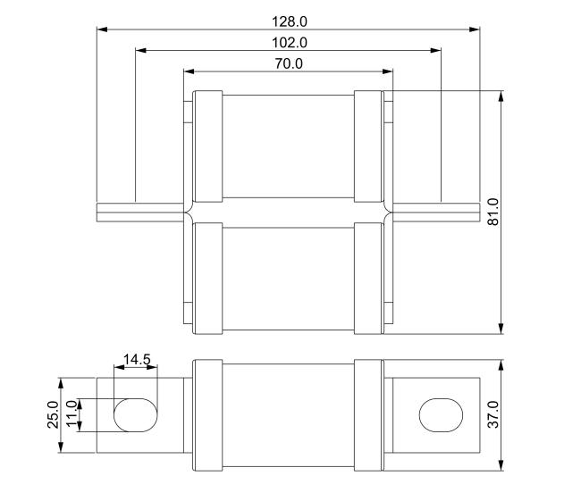 Dissmann fusibles standard britanniques de rupture de fusible de capacité de série du fusible BS88 de C.C de 400 ampères hauts