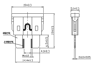 Le fusible des véhicules à moteur de lame de basse tension pour l'UL de camions et d'Automotives de voitures a certifié le fusible fabriqué en Chine