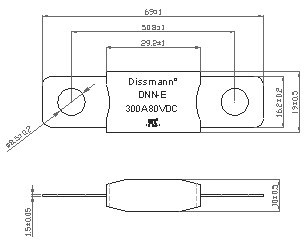 L'UL en céramique de fusible a certifié le fusible blanc de DC80V pour le fusible de système de stockage de l'énergie fabriqué en Chine