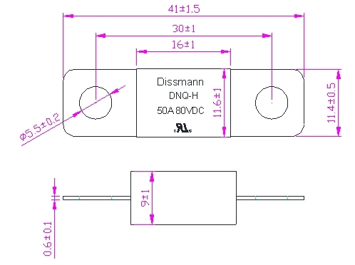Égal de fusible de C.C de Dissmann 32V aux dispositifs de protection de circuit standard de fusible de Littlefuse MIDI fabriqués en Chine
