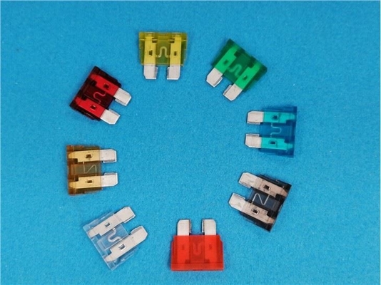 Courant évalué du fusible 1A-40A de lame de voiture de PBT mini LED d'étamage de cuivre
