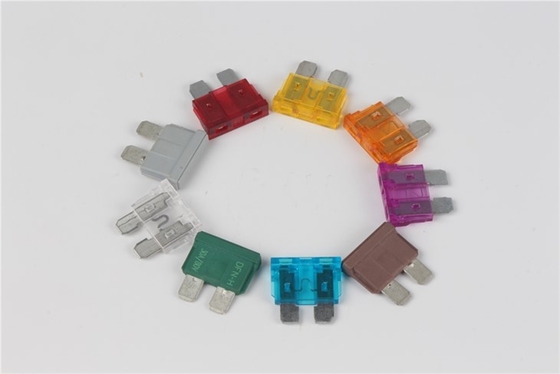 Courant évalué du fusible 1A-40A de lame de voiture de PBT mini LED d'étamage de cuivre