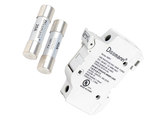 fusible de système de stockage de l'énergie 100A, tuyau de fibre de fusibles à cartouche du panneau solaire 10 x 38
